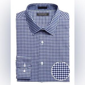 Banana Republic Grant Fit Non Iron Checkered Gingham Button Down Shirt Medium